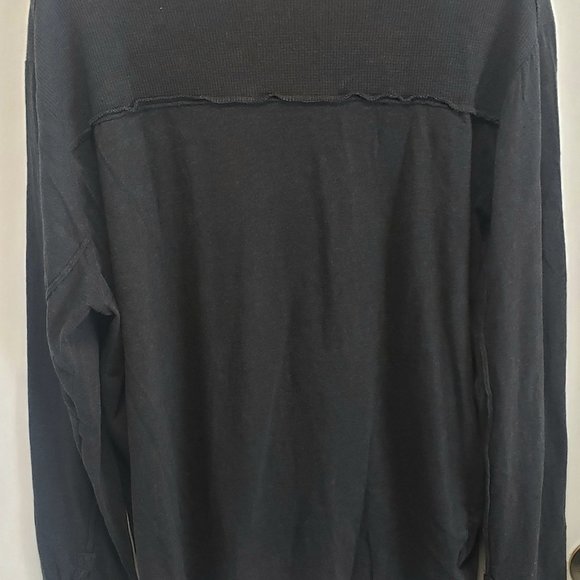 MENS ROGUE FASHION/GOTH GRAY HENLEY LONG SLEEVE SHIRT W/CUFF BUTTONS SIZE LARGE - Picture 11 of 11
